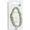 Bracelet crystal fin 24 perles labradorite vert - Équilibre