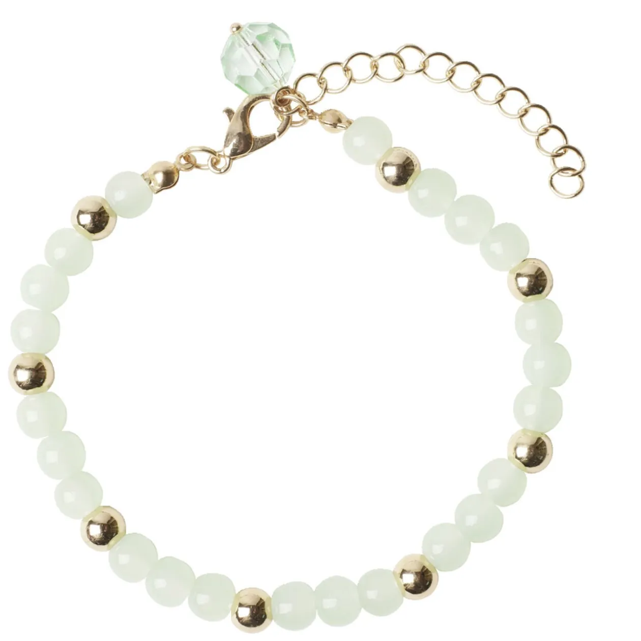 Bracelet femme perle de verre et cuivre Ø6cm