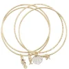 Bracelet jonc x4 avec pampilles métal doré < Gifi Hot