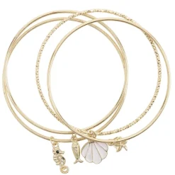 Bracelet jonc x4 avec pampilles métal doré < Gifi Hot