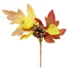 Branche artificiel automne orange et marron en piquet 19x20cm