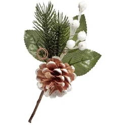 Branche de Décoration x6 avec pomme de pin < Gifi Outlet
