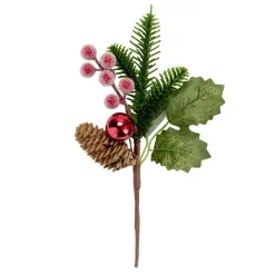 Branche de Noël décorative 21cm (6 modèles)