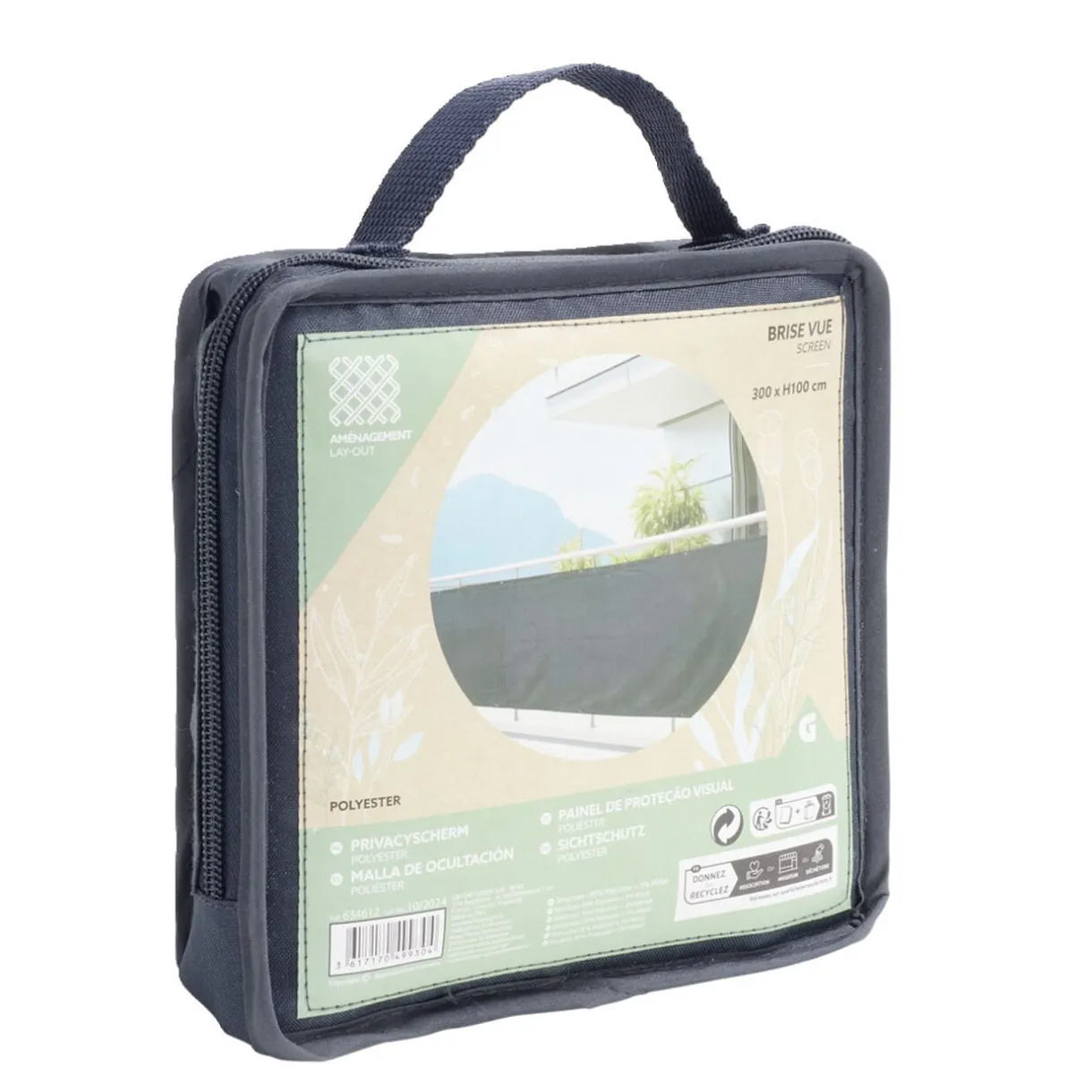 Brise-vue polyester gris L300x100cm < Gifi Sale