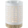 Brûle parfum Mességué socle effet bois blanc et marron