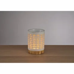 Brûle parfum Mességué socle effet bois blanc et marron