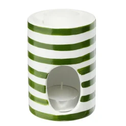 Brûle parfum terre cuite avec 1 galet de cire et 1 bougie Ø7xH10cm (3 modèles) < Gifi Sale