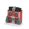 Brûleur cône encens forme maison de Noël 13x7,5x13cm