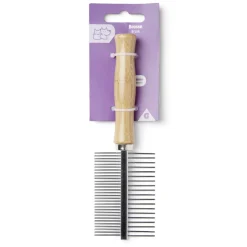 Brosse animal double peigne métal et bois < Gifi Outlet