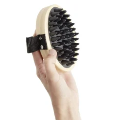 Brosse animal ovale caoutchouc et bambou < Gifi Clearance