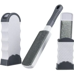 Brosse attrape poils plate auto nettoyante double face