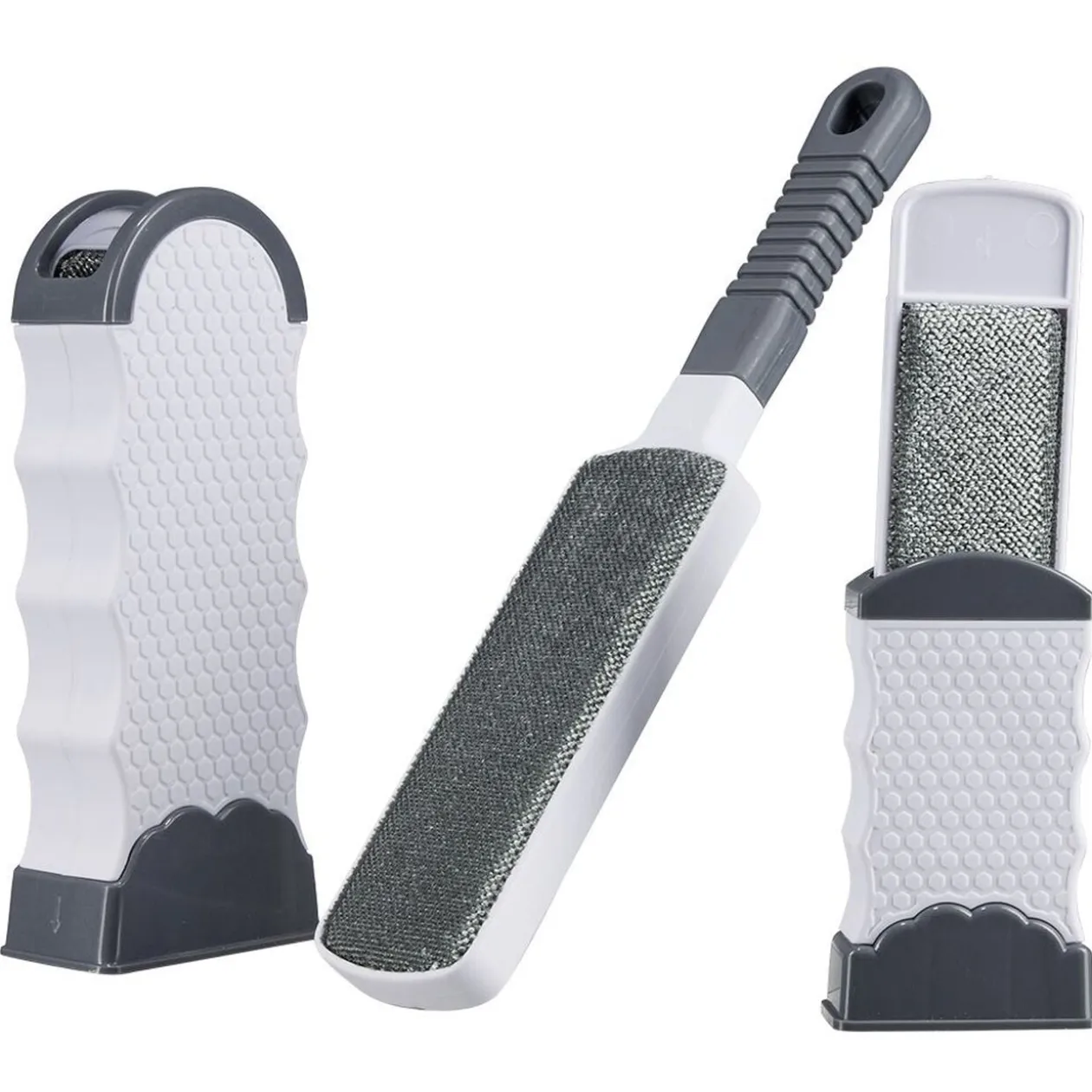 Brosse attrape poils plate auto nettoyante double face
