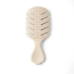 Brosse à cheveux format mini en plastique 3 coloris