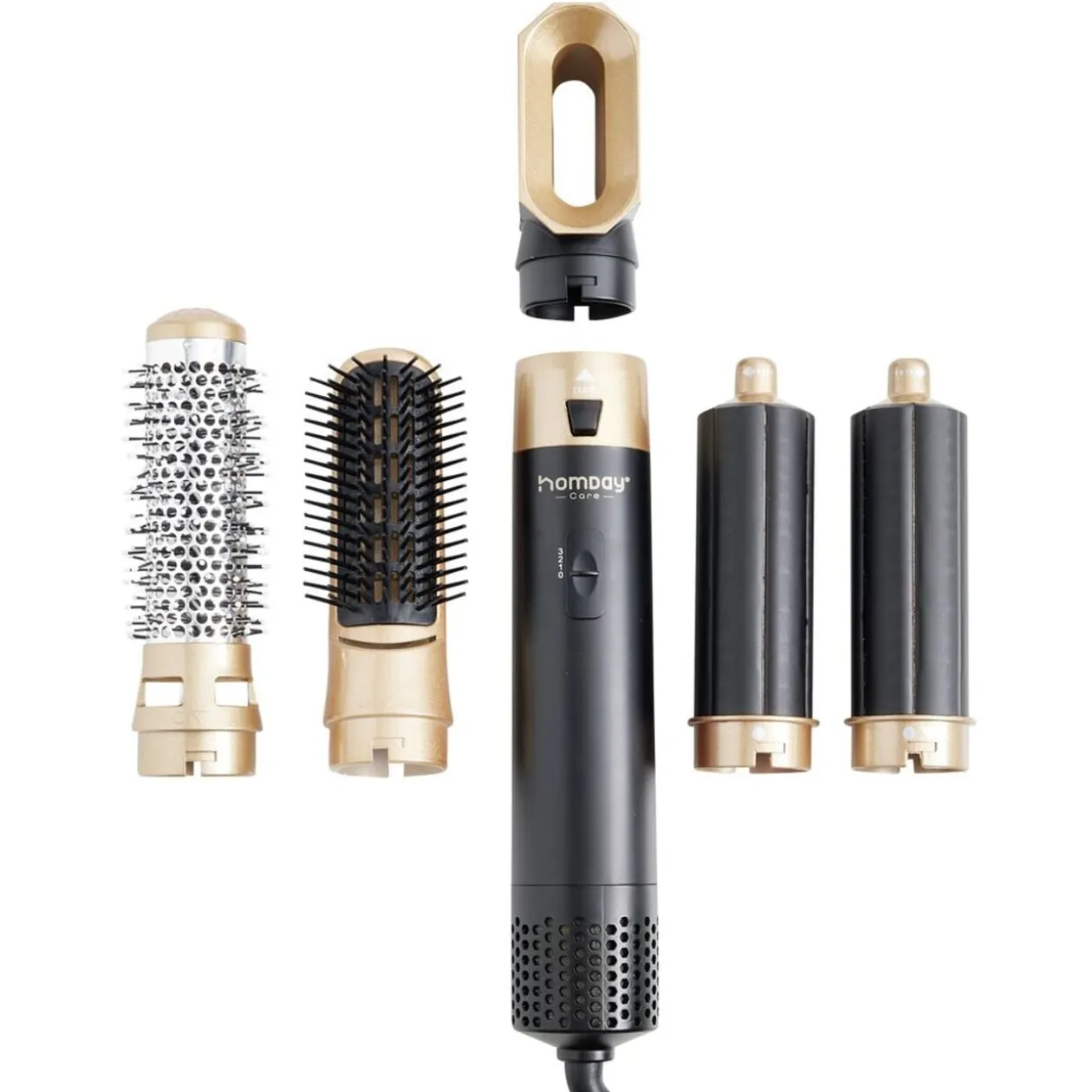 Brosse coiffante 5en1 boucleur sèche-cheveux Homday avec 5 accessoires