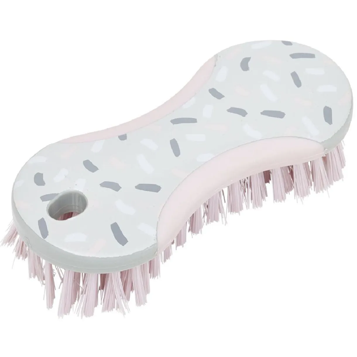 Brosse de nettoyage décorée 16x7x3,5cm rose < Gifi Best