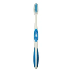 Brosse à dent médium bleue et blanche