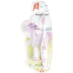 Brosse à dents enfant avec sablier 2min (2 modèles)