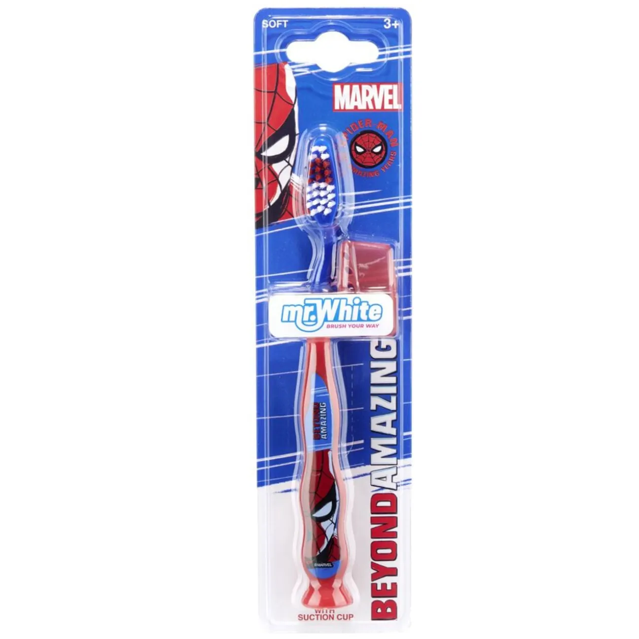 Brosse à dents enfant Spiderman Mr White à ventouse