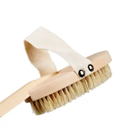 Brosse en crin pour le corps avec manche en bois L42 cm < Gifi Online