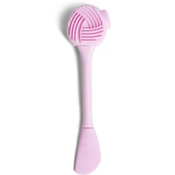 Brosse et spatule pour visage 2en1 rose