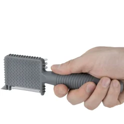 Brosse multifonction ustensile cuisine 5en1 acier et plastique gris L18,5cm < Gifi Discount
