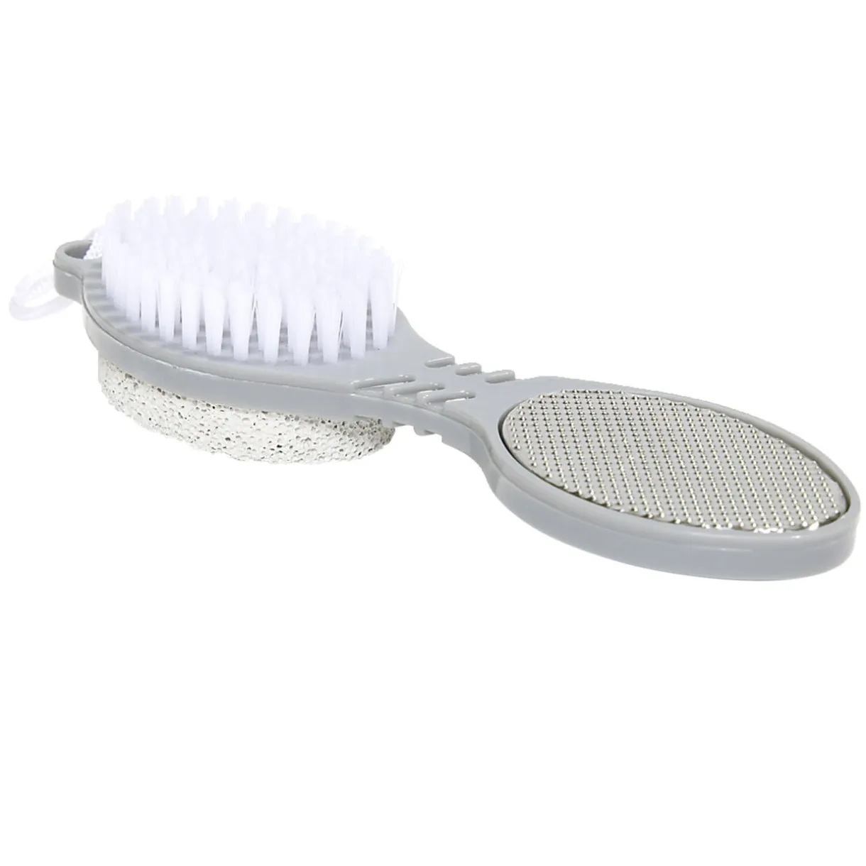 Brosse pédicure 4en1 brosse/pierre ponce/lime douche/lime métallique < Gifi Discount