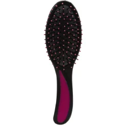Brosse pneumatique ovale picots perlés pvc noir fuchsia < Gifi New