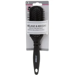 Brosse pneumatique rectangulaire picots perlés pvc noir