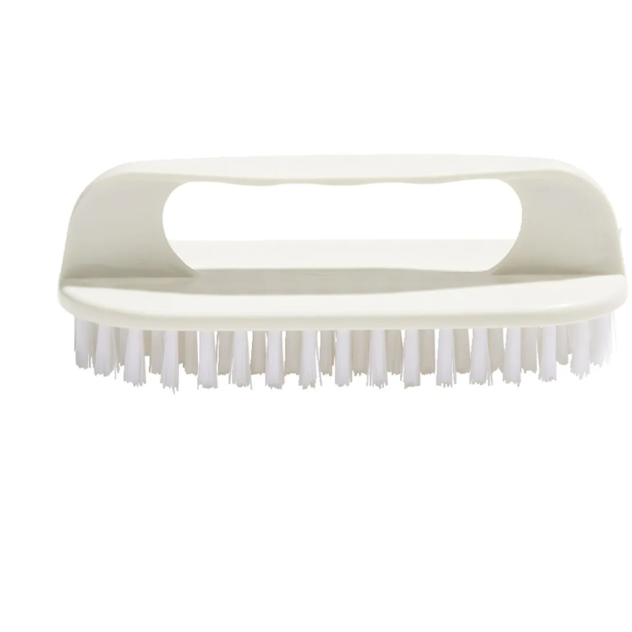 Brosse poignée plastique blanc L13,5cm