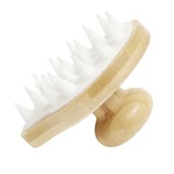 Brosse stimulante cuir chevelu bambou et plastique 9,5x8xH6cm < Gifi Best