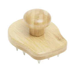 Brosse stimulante cuir chevelu bambou et plastique 9,5x8xH6cm < Gifi Best