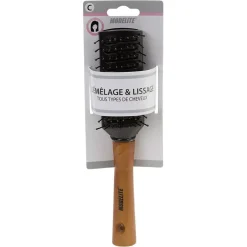 Brosse tunnel multi-usages picots perlés manche en bois