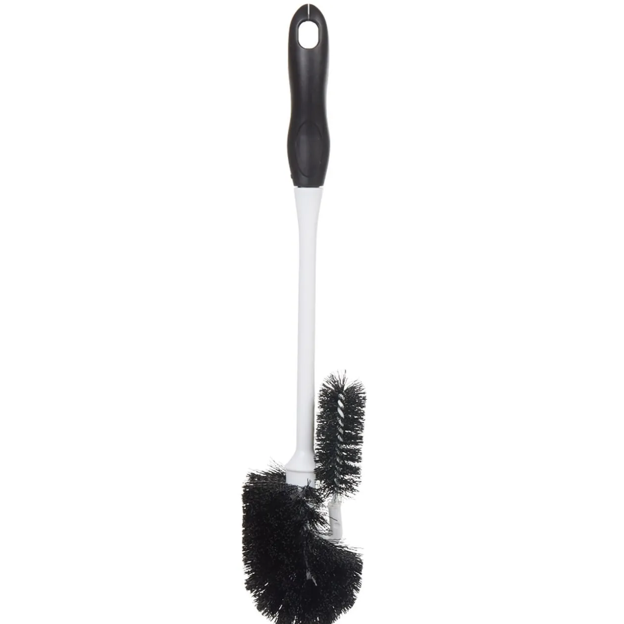 Brosse WC avec brossette intégrée et manche détachable