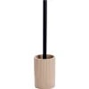 Brosse WC avec support résine stries Ø9,5xH36,5cm (3modèles)