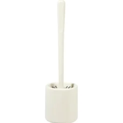 Brosse WC silicone ronde avec support blanc