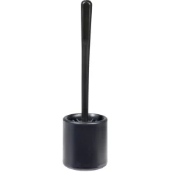 Brosse WC silicone ronde avec support noir < Gifi Online
