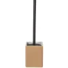 Brosse WC socle carré grès rouge terracotta 9,2x9,2xH36cm