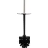 Brosse WC socle haut rond métal gris Ø9,5xH38cm