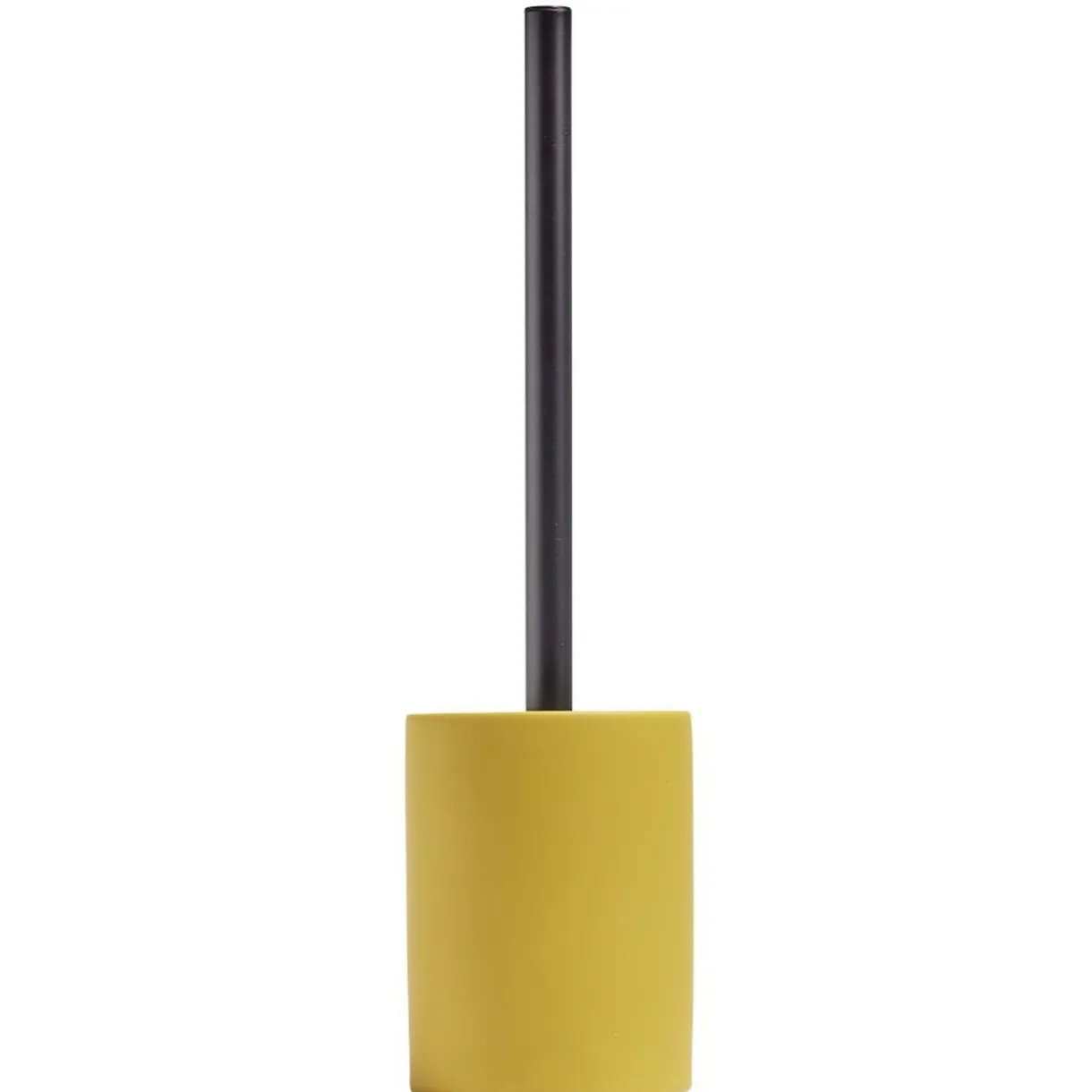 Brosse WC socle rond grès jaune Ø9,2xH36cm < Gifi