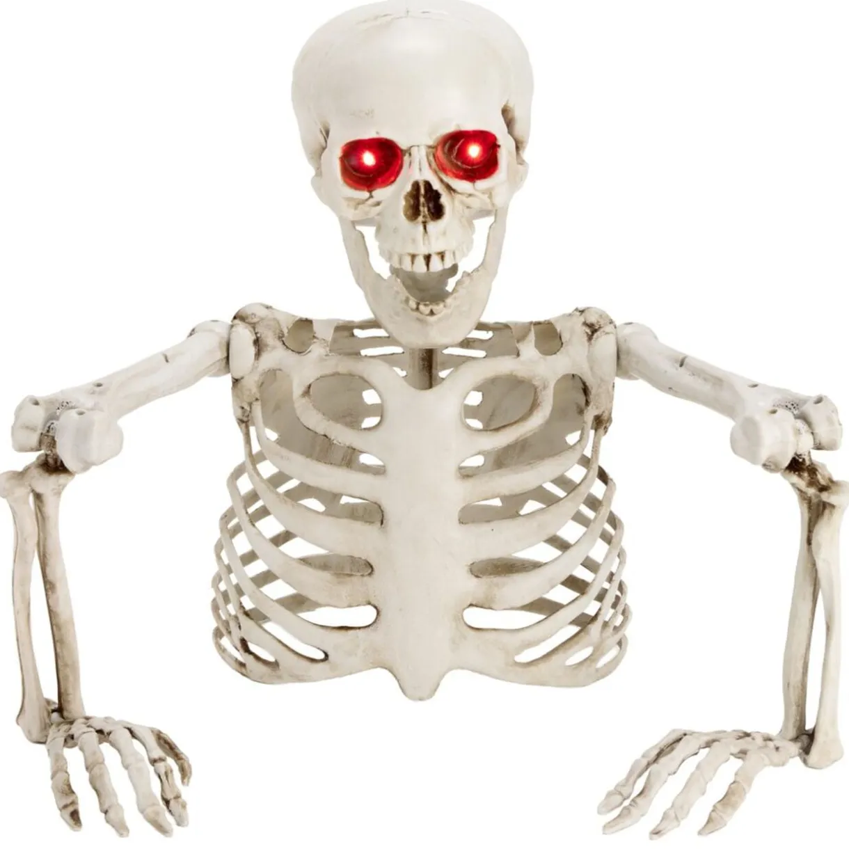 Buste de squelette Halloween yeux rouges lumineux 30x17xH44cm < Gifi Clearance