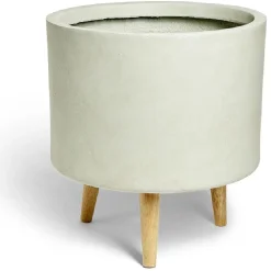Cache pot argile gris sur trépied Ø35xH23cm < Gifi Sale
