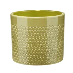 Cache pot Capri céramique vert pistache Ø13.5xH12cm < Gifi Online