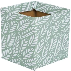 Cache-pot carré en carton motif végétal