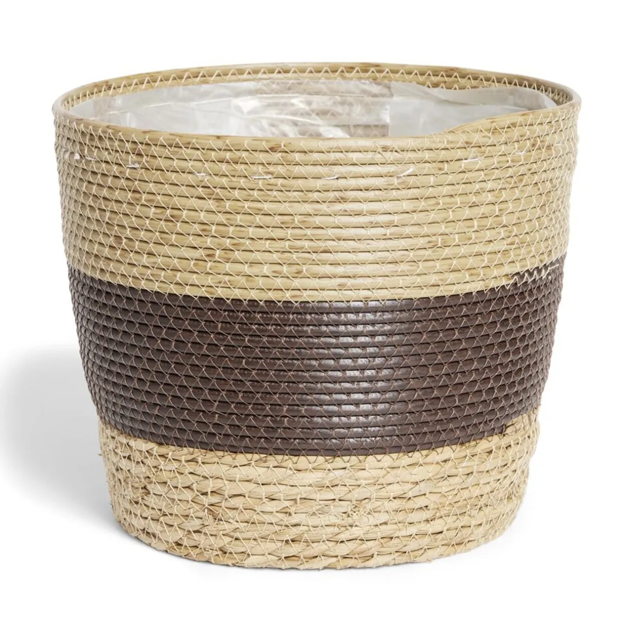 Cache pot en corde dégradé marron beige Ø26,5xH23cm < Gifi Hot