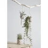 Cache pot gris suspendu avec corde en macramé < Gifi