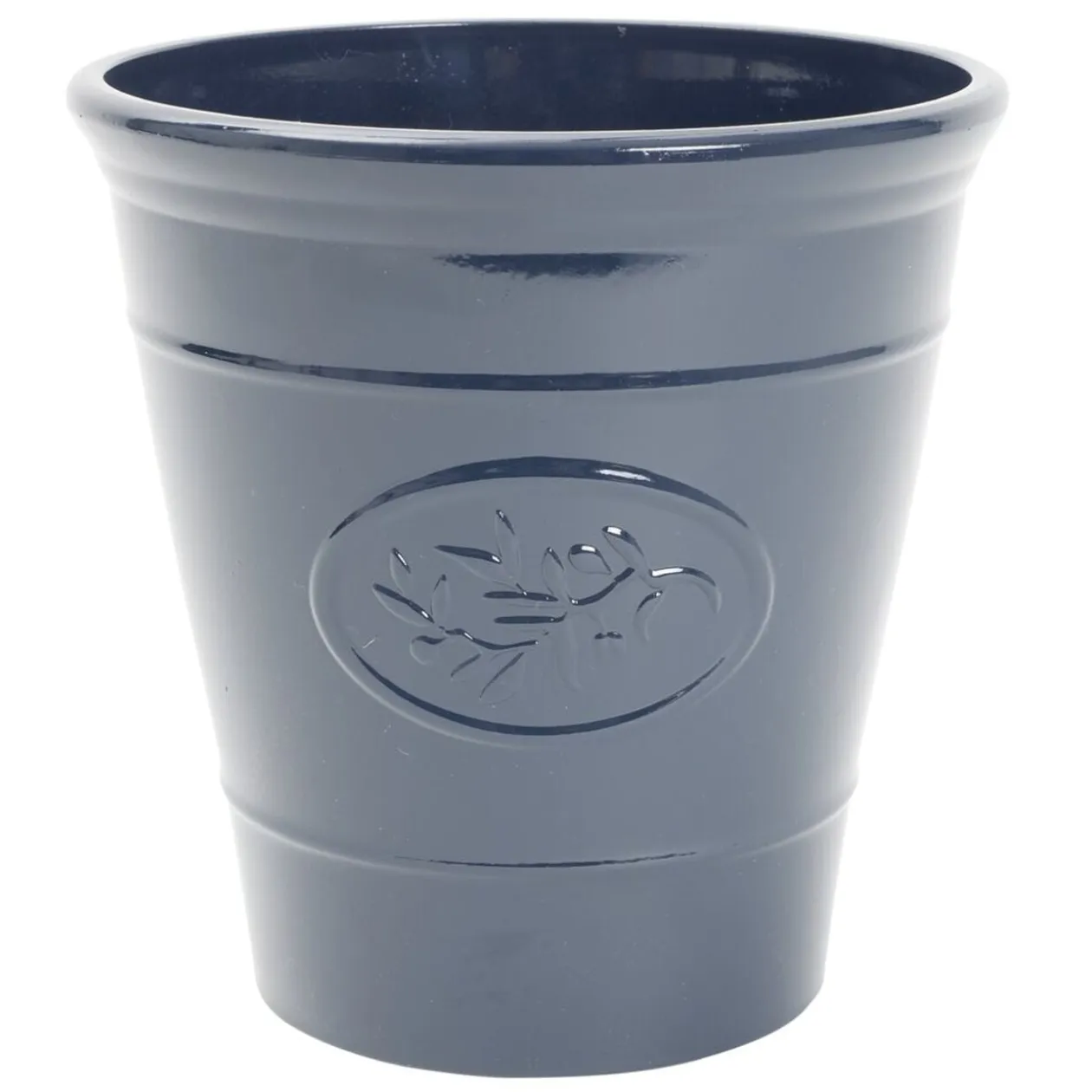 Cache pot provence plastique gris foncé Ø17xH17cm