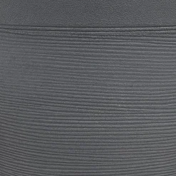 Cache pot rond gris frise ligne horizontale 12L
