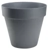 Cache pot rond gris uni lisse gris 76L < Gifi Best