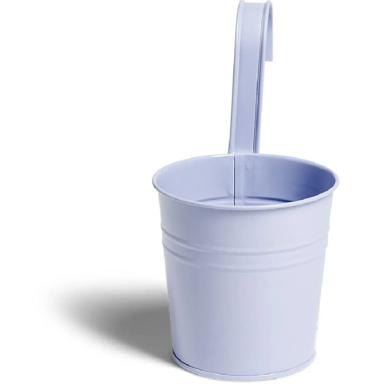 Cache pot à suspendre métal mauve Ø10cm