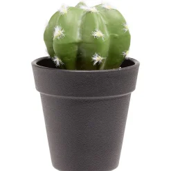Cactus boule artificiel vert et blanc Ø7,5xH15cm